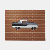 白黒Nash Metropolitan ドアマット (正面)