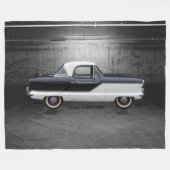 白黒Nash Metropolitan フリースブランケット (正面(横))