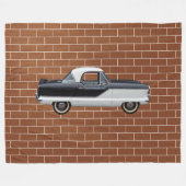 白黒Nash Metropolitan フリースブランケット (正面(横))