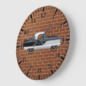 白黒Nash Metropolitan ラージ壁時計 (傾斜)