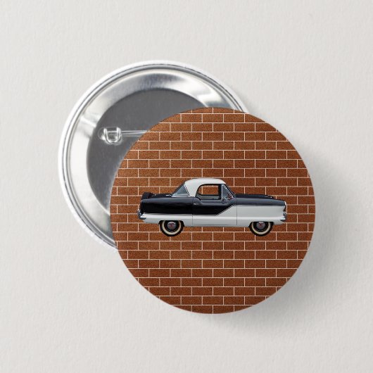 白黒Nash Metropolitan 缶バッジ (正面&裏面)