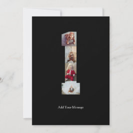 白黒No.1写真コラージュ 案内状