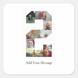 白黒No.2写真コラージュ スクエアシール