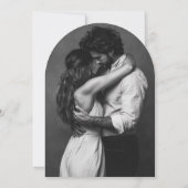 白黒Nothing Just ファンシー Love結婚's 招待状 (裏面)