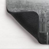 白黒NYCのスカイラインの都市景観 マウスパッド (コーナー)