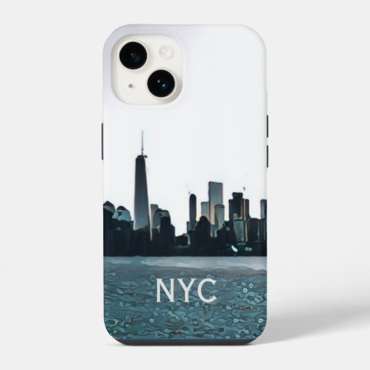 白黒NYCフォンケース iPhoneケース (裏面)