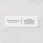 白黒OMエレガントシンボルヨガインストラクター スキニー名刺 (裏面)