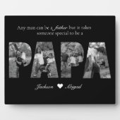 白黒Papaフォトコラージュキープサケ フォトプラーク (正面)