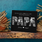 白黒Papaフォトコラージュキープサケ フォトプラーク (側面)