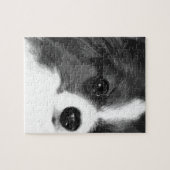 白黒Papillon ジグソーパズル (横)