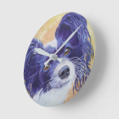 白黒PAPILLON ラウンド壁時計 (傾斜)