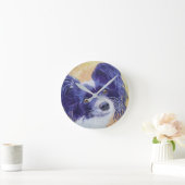 白黒PAPILLON ラウンド壁時計 (ホーム)