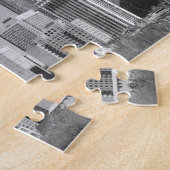 白黒Phillyの超高層ビル ジグソーパズル (側面)