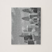 白黒Phillyの超高層ビル ジグソーパズル (縦)