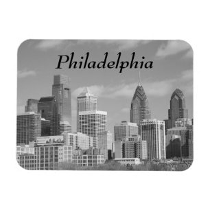 白黒Phillyの超高層ビル マグネット