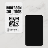 白黒qrコードのオンはっきりしたデザイン 名刺 (正面/裏面)