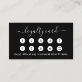 白黒qrコードのビジネスロゴ ロイヤリティカード (正面)