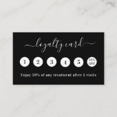 白黒qrコードのビジネスロゴ ロイヤリティカード (正面)