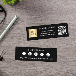 白黒qrコードのビジネスロゴ ロイヤリティカード