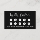 白黒qrコードのビジネスロゴ ロイヤリティカード (正面)