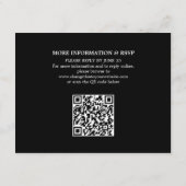 白黒QRコードの結婚詳細エンクロージャカード エンクロージャーカード (裏面)