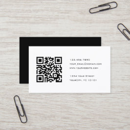 白黒QRコードコンサルタント 名刺
