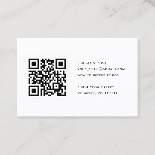 白黒QRコードコンサルタント 名刺 (正面)