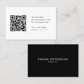 白黒QRコードコンサルタント 名刺 (正面/裏面)