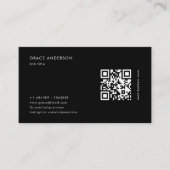 白黒QRコードソーシャルメディア 名刺 (正面)