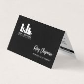 白黒QRコードフォトソーシャルメディアのアイコン 名刺 (正面)