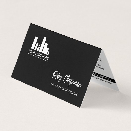 白黒QRコードフォトソーシャルメディアのアイコン 名刺 (正面)