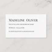 白黒QRコードロゴシンプル 名刺 (裏面)