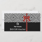 白黒QRコード会社メモギフト券カード (正面)