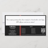 白黒QRコード会社メモギフト券カード (裏面)