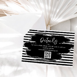 白黒QRコード結婚の詳細 エンクロージャーカード