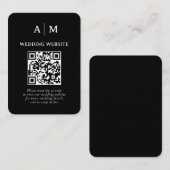 白黒QRコード ウェディング エンクロージャーカード (正面/裏面)