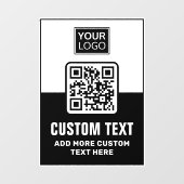 白黒QRコード、ロゴ、およびカスタム文字 ウィンドウサイン (シート)