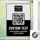 白黒QRコード、ロゴ、およびカスタム文字 ウィンドウサイン (ホーム)