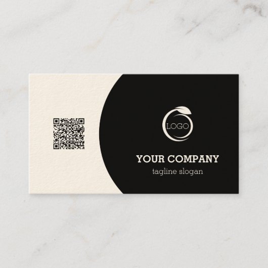白黒QRコード 名刺 (正面)