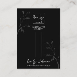 白黒QRジュエリーヘアクリップ表示カード コーリングカード