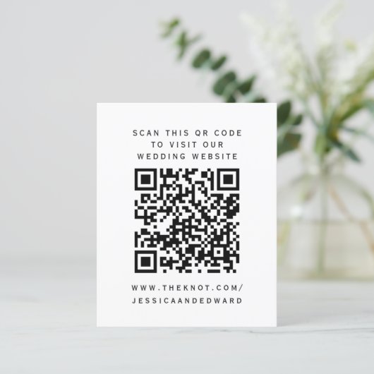 白黒Qrスキャンコード当社の結婚ウェブサイトChic (スタンド正面)