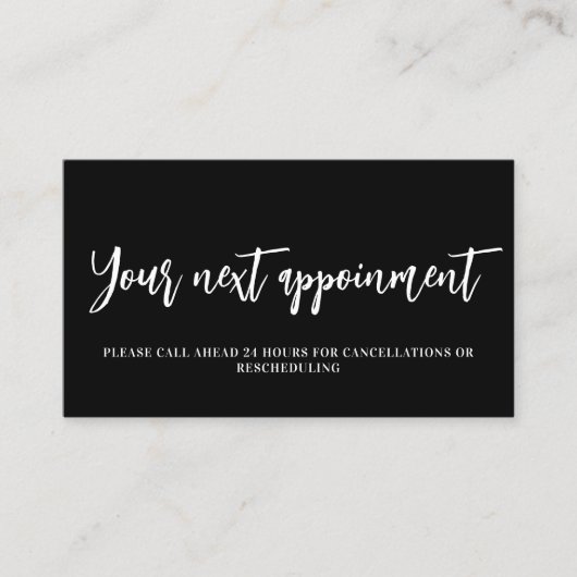 白黒QRビジネスアポイントメントカード 割引カード (正面)