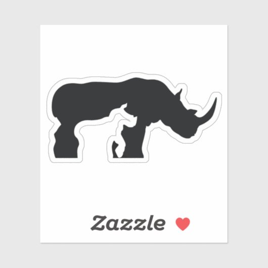 白黒Rhino シール (シート)