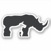 白黒Rhino シール (正面)