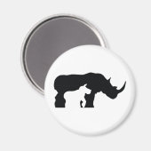白黒Rhino マグネット (正面/裏面)