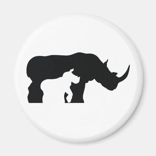 白黒Rhino マグネット (正面)