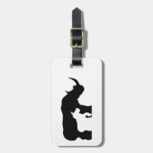 白黒Rhino ラゲッジタグ (正面縦)