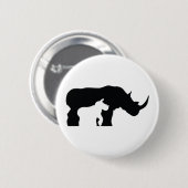 白黒Rhino 缶バッジ (正面&裏面)
