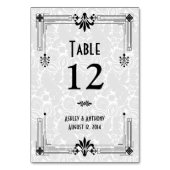 白黒Roaring 20sアールデコ テーブルナンバー (正面)