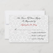 白黒rsvpカード標準3.5 x 5 出欠カード (裏面)